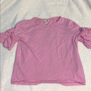 Pink H&M Flared Sleeve Tee